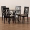 Baxton Studio Callie Sand Upholstered and Dark Brown Wood 5-Piece Dining Set 172-9733-10892 - alternate 2